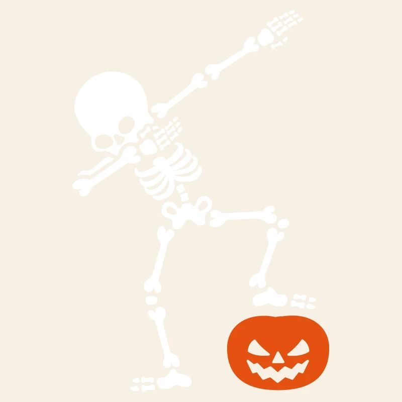 DABBING skeleton DAB pumpkin head Halloween
