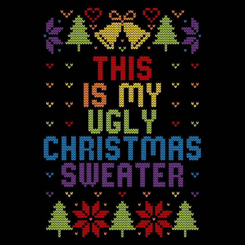 Pull-en-ciel moche de Noël