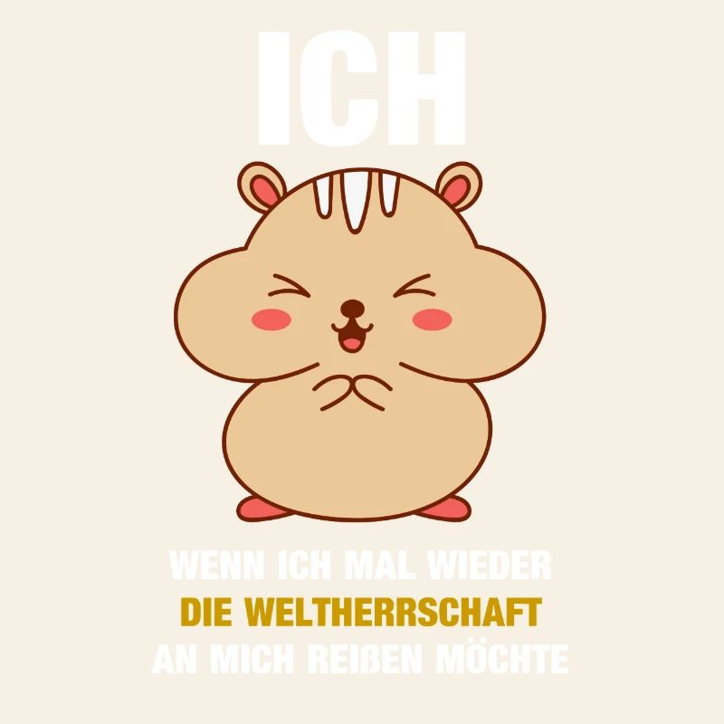 Kuscheliger Hamster mit Text Botschaft
