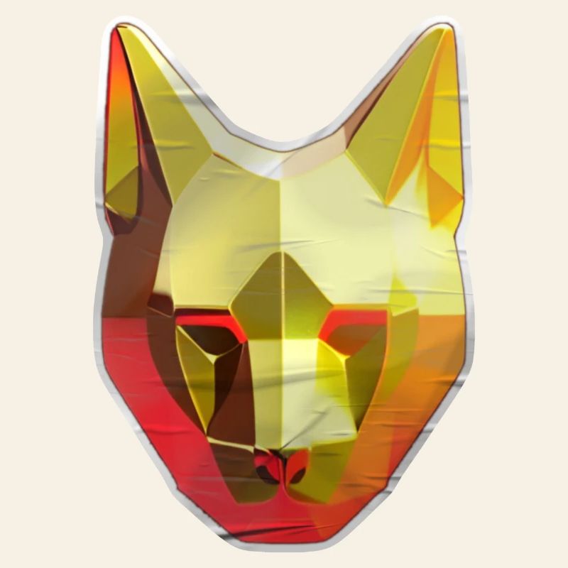 Cat Polygon in Gold