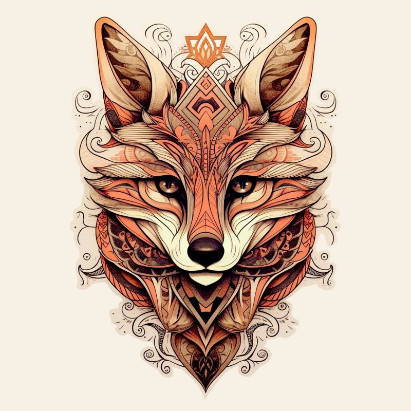 Fuchs Ornamenteler Stil - Boho