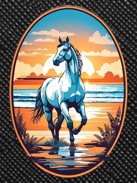 Cheval sur la plage