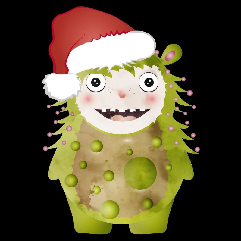 Joyeux monstre vert célébrant Noël