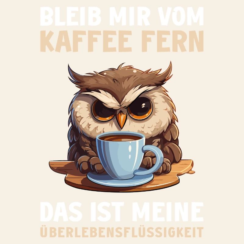 Lustige Eule Kaffee Eulen Kaffeeliebhaber Spruch