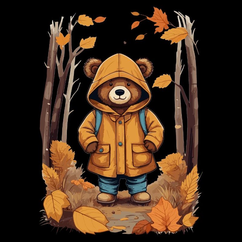 Ours mignon dans la forêt