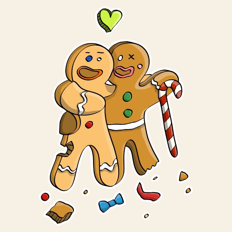 Lebkuchenmann/ Figuren Freundschaft & Streit