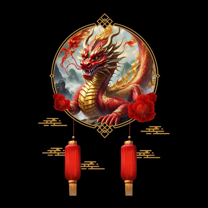 Bonne année du Dragon Chinois.