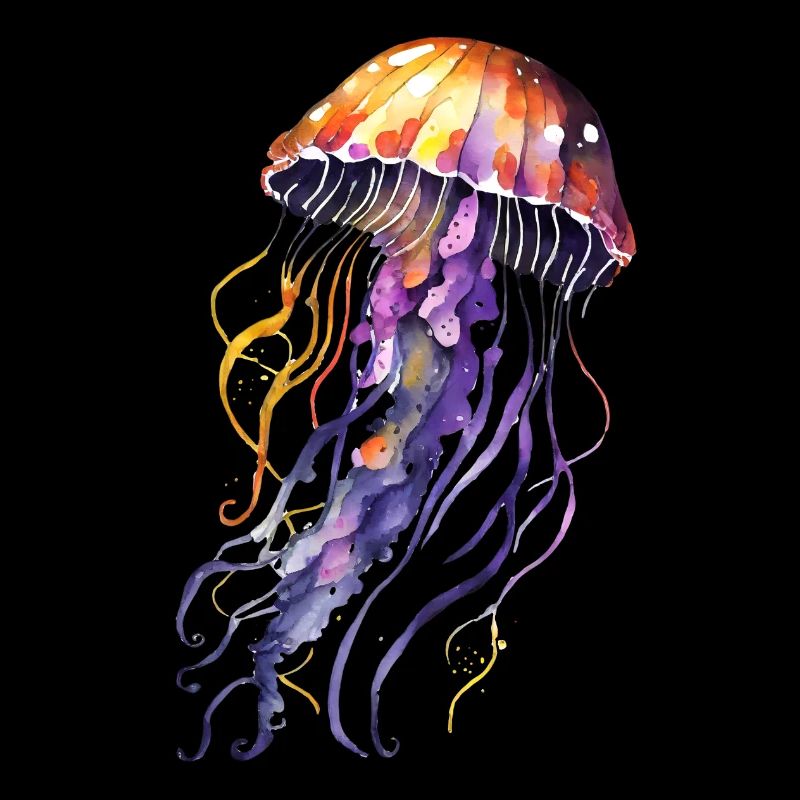 Aquarelle de méduse