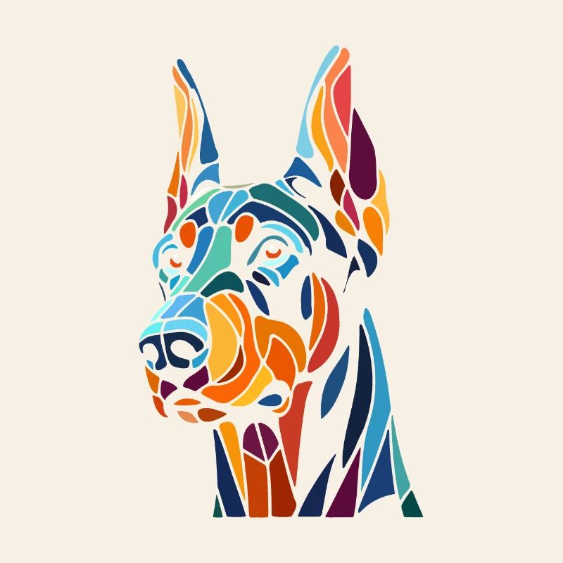 Doberman Dog Head