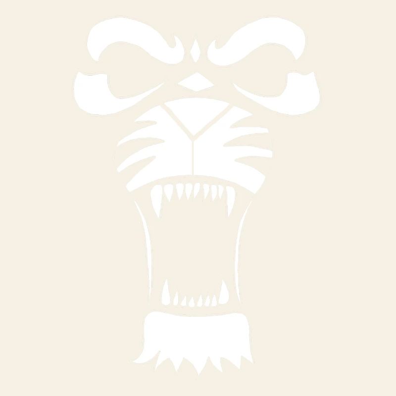 Raublöwe oder Tiger (Weiß)