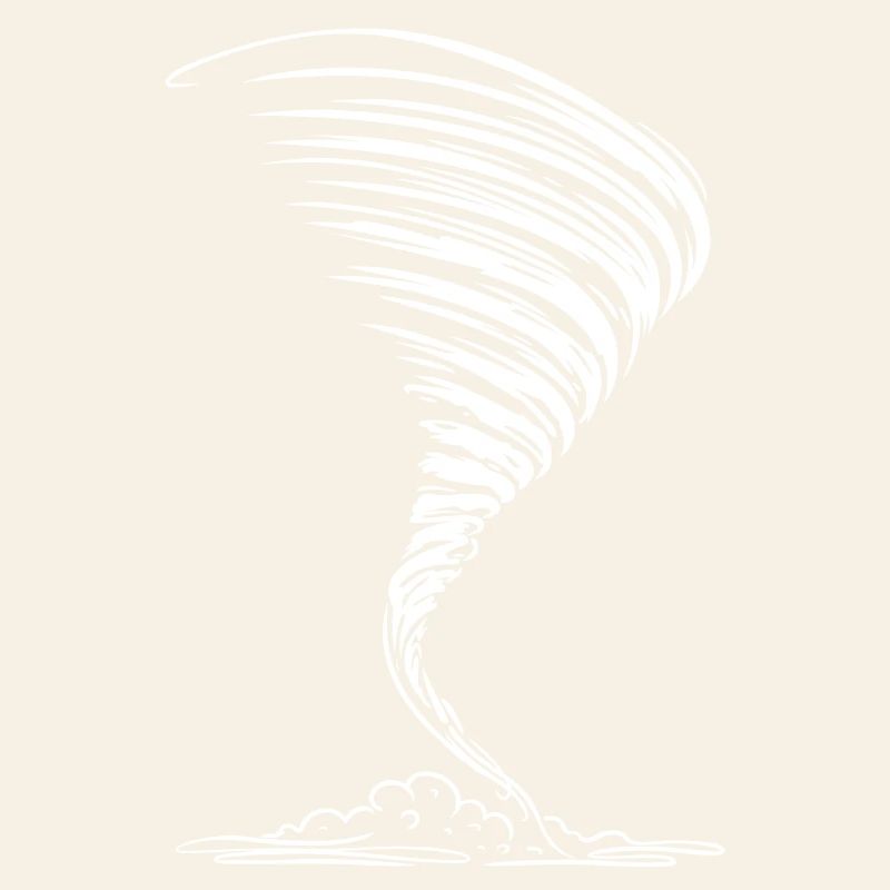 Tornado silhouette, dramatic and powerful