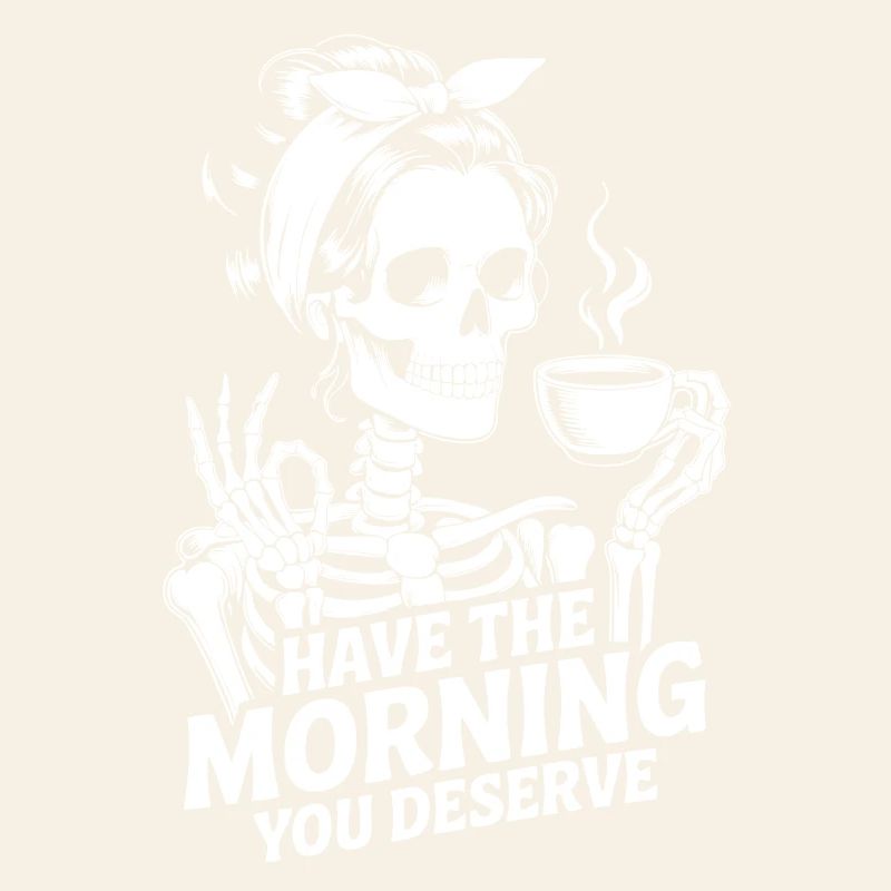 Coffee Kick Skeleton Morning Ritual