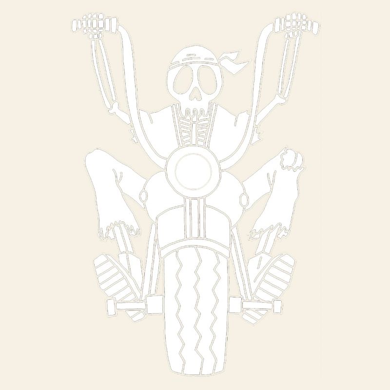 Skeleton Biker (Weiß)