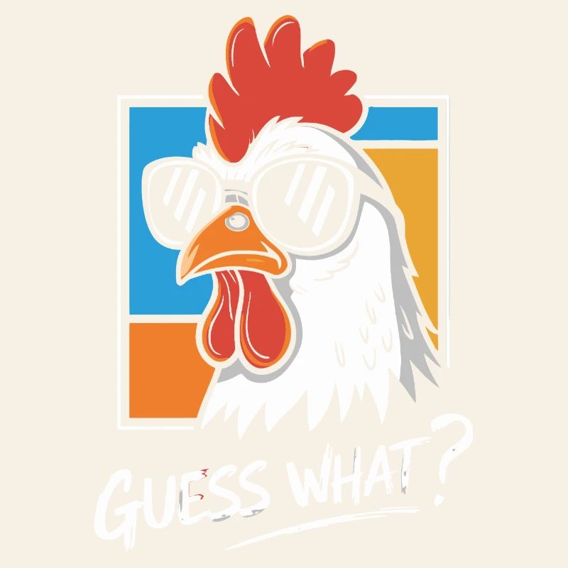 Coq drôle avec impression de lunettes de soleil
