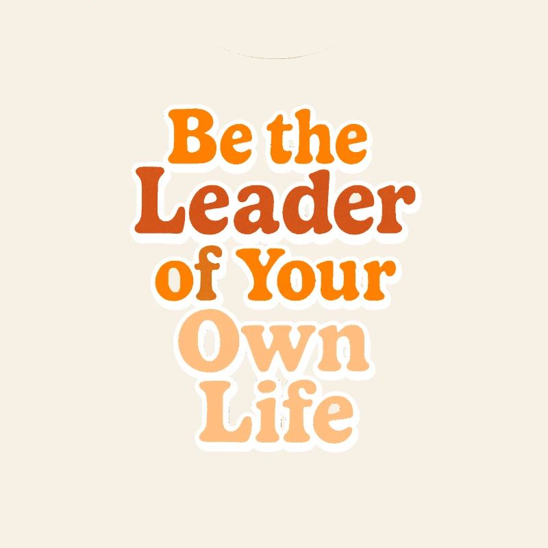 Inspirational leadership text design
