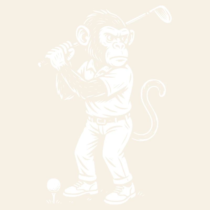 Chimp playing golf gift