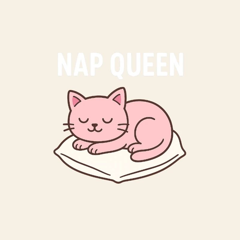 Cute sleeping cat design