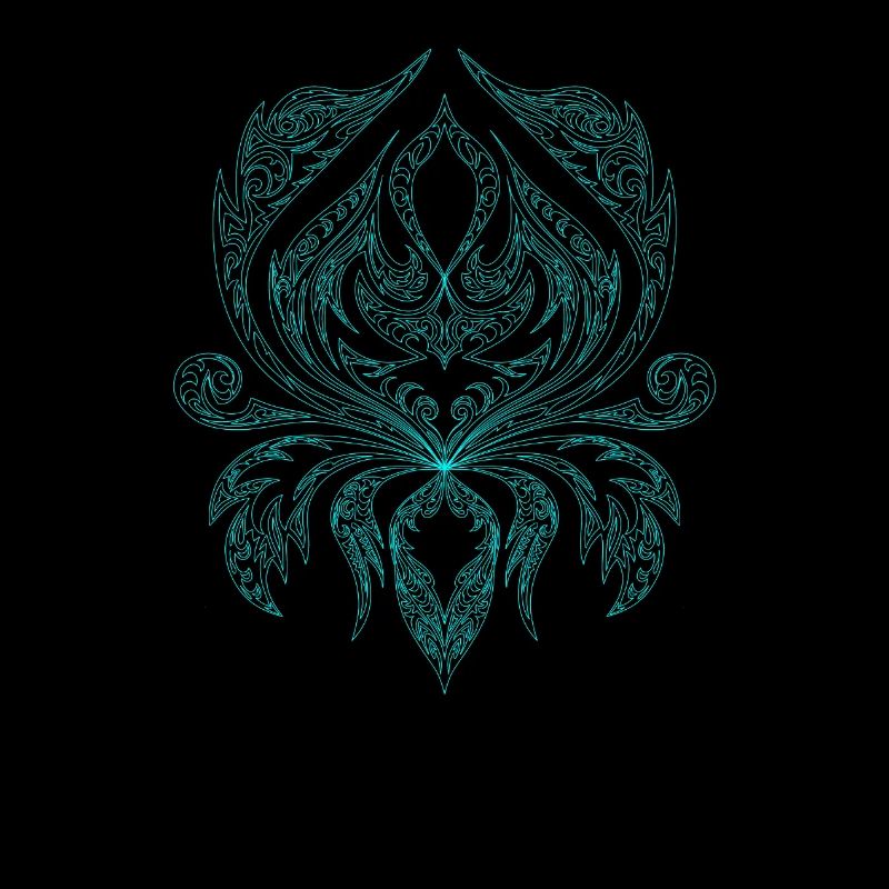 Turquoise Ornament Tribal Pattern