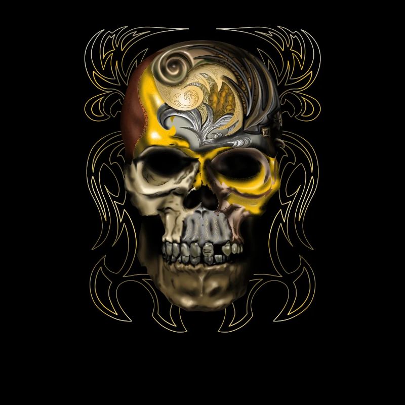 Golden Skull Ornament