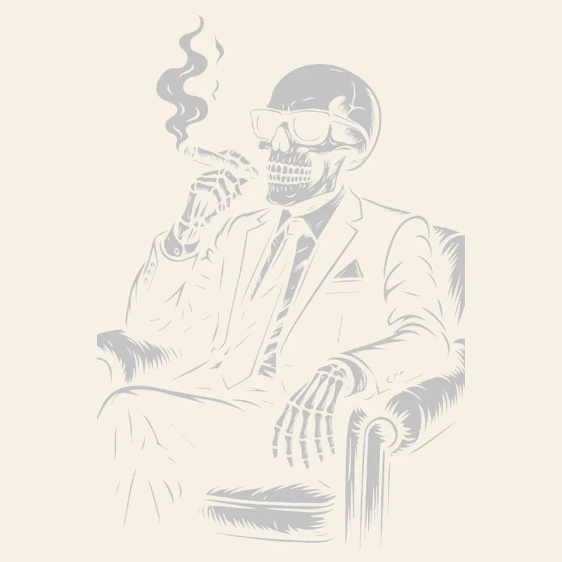 Noir Skeleton in Smoking Suit