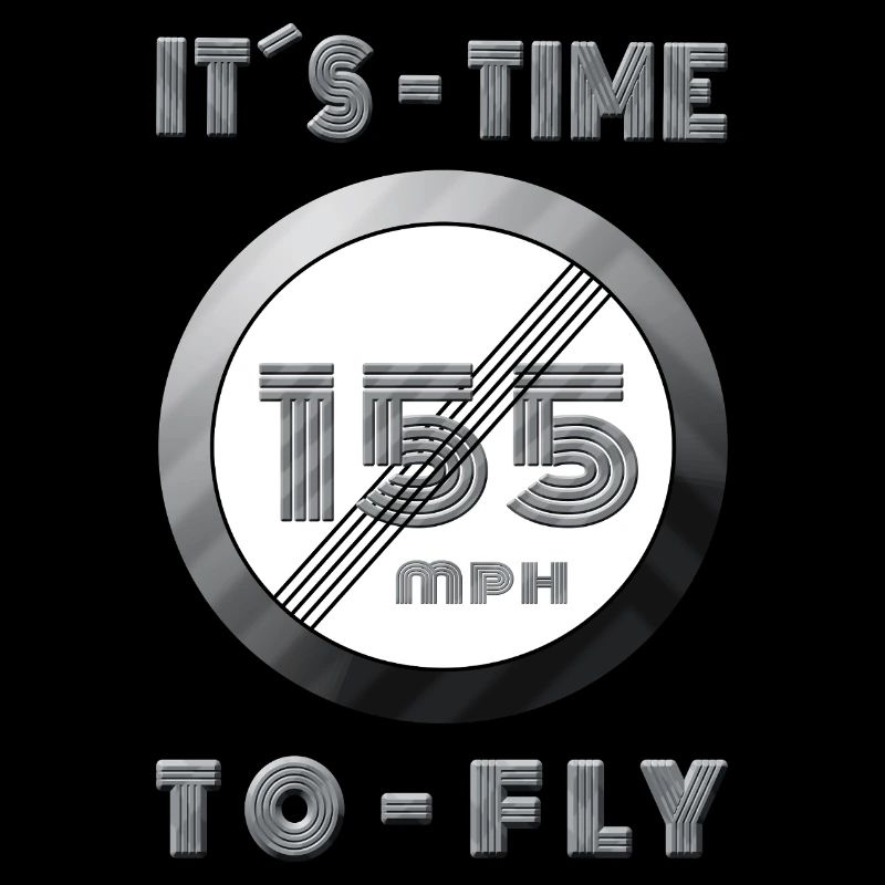 Time Running 155 mph Retro Design
