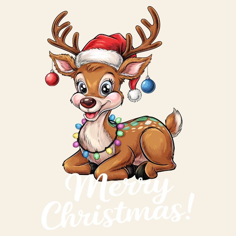 Rentier Weihnachtspullover Merry Christmas lustig