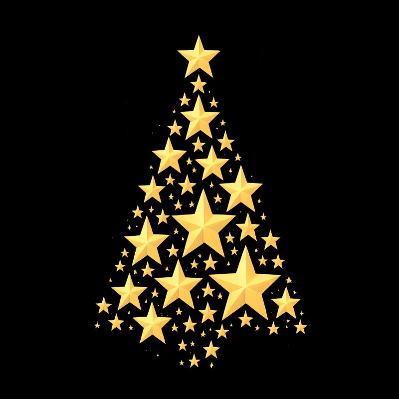 CHRISTMAS TREE WITH STARS