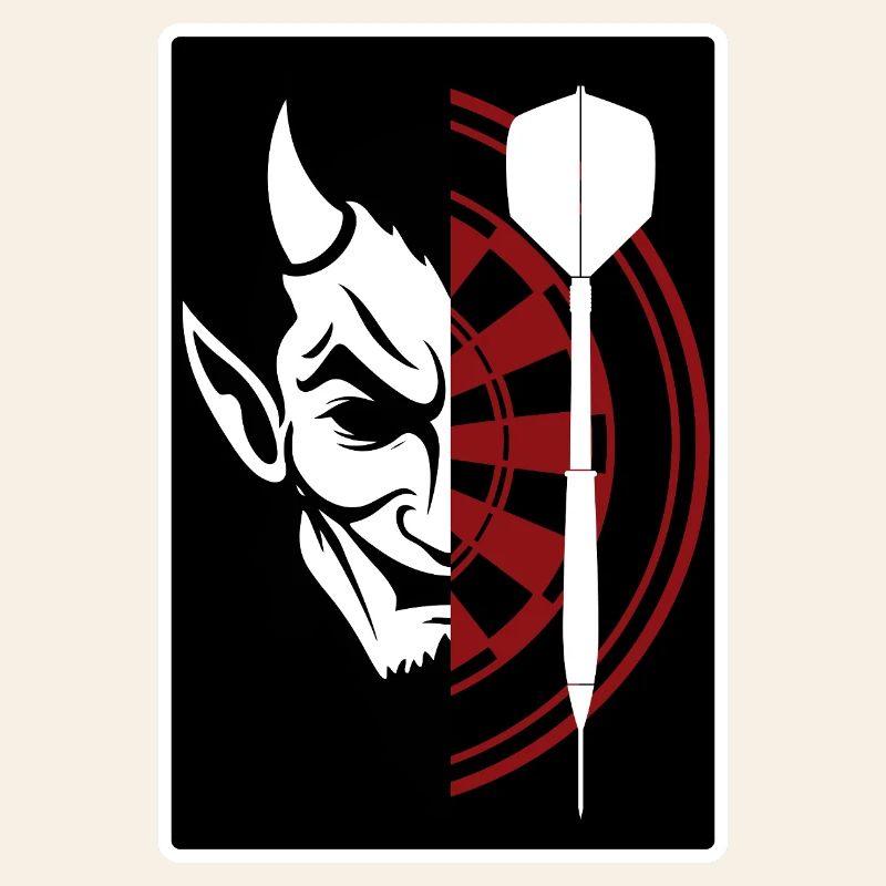 Fléchettes, cible de bœuf, jeu de fléchettes et diable.