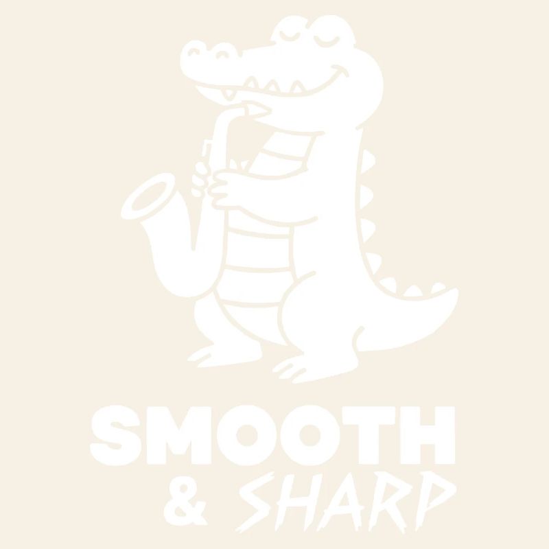 Saxophone Crocodile Retro