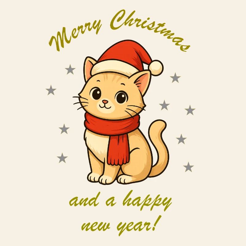 Cuddly Cat Christmas Magic