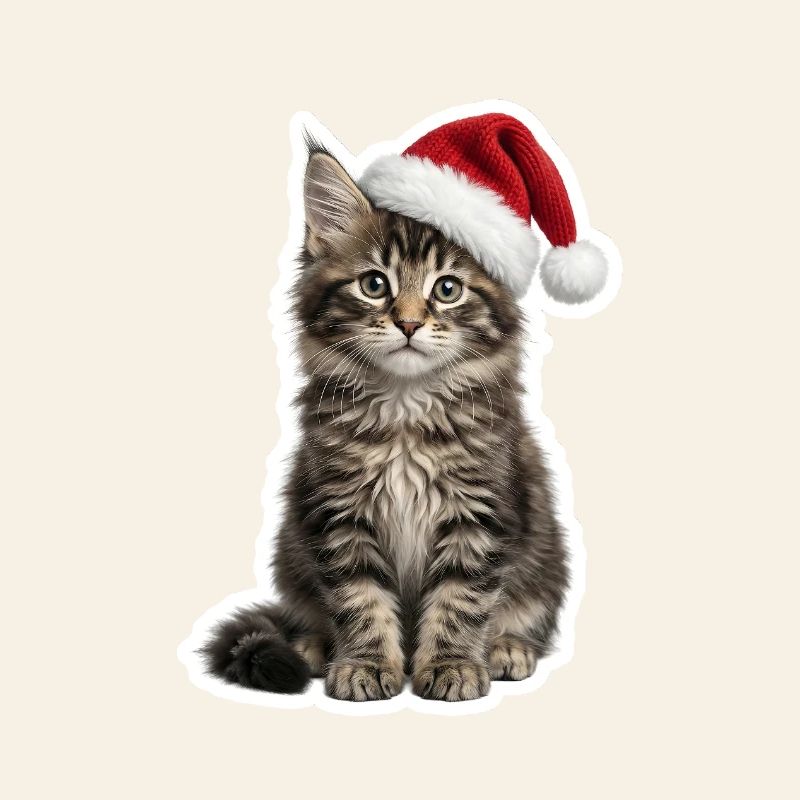 Bébé Chat Maine Coon avec Chapeau