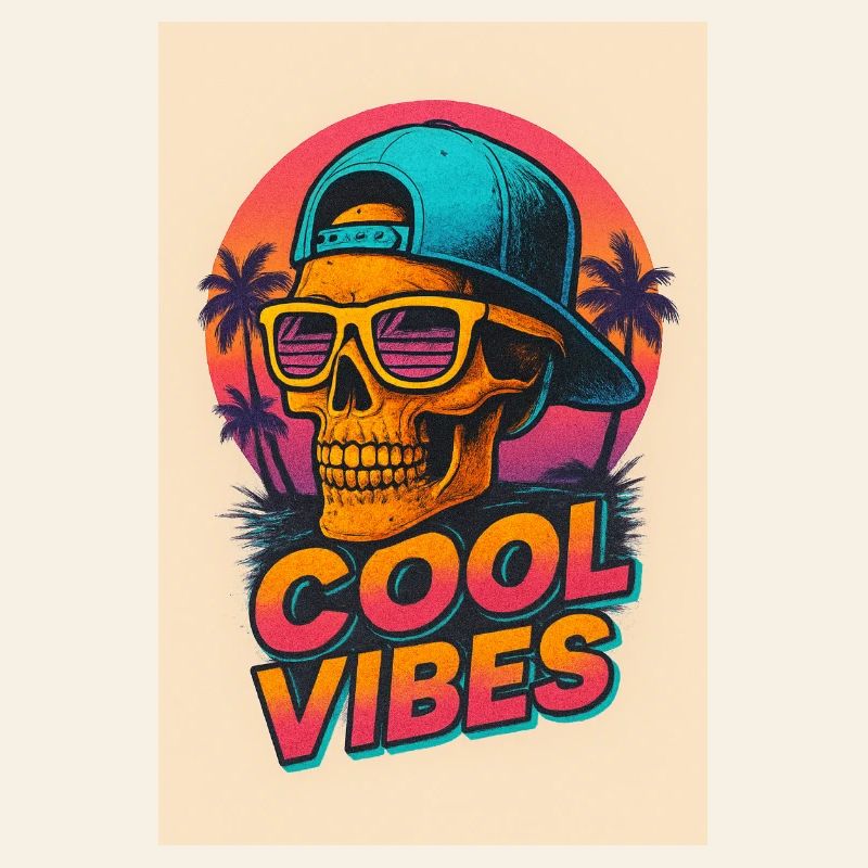 Neon Skull Tropenvibes
