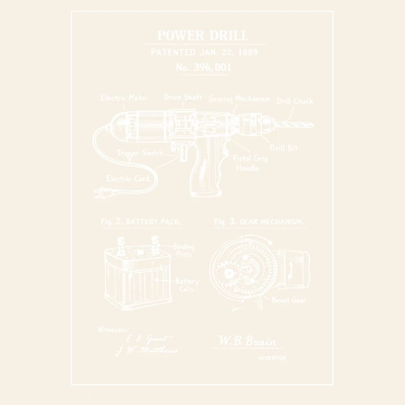 Esquisse du plan de la perceuse mécanique