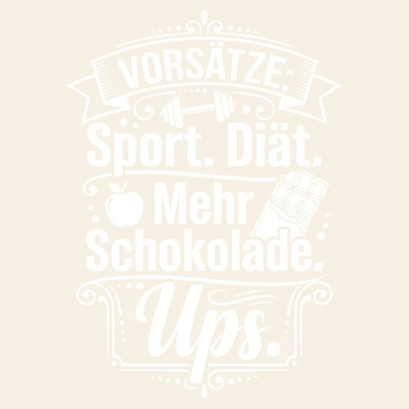 Vorsätze Humor: Schokolade siegt