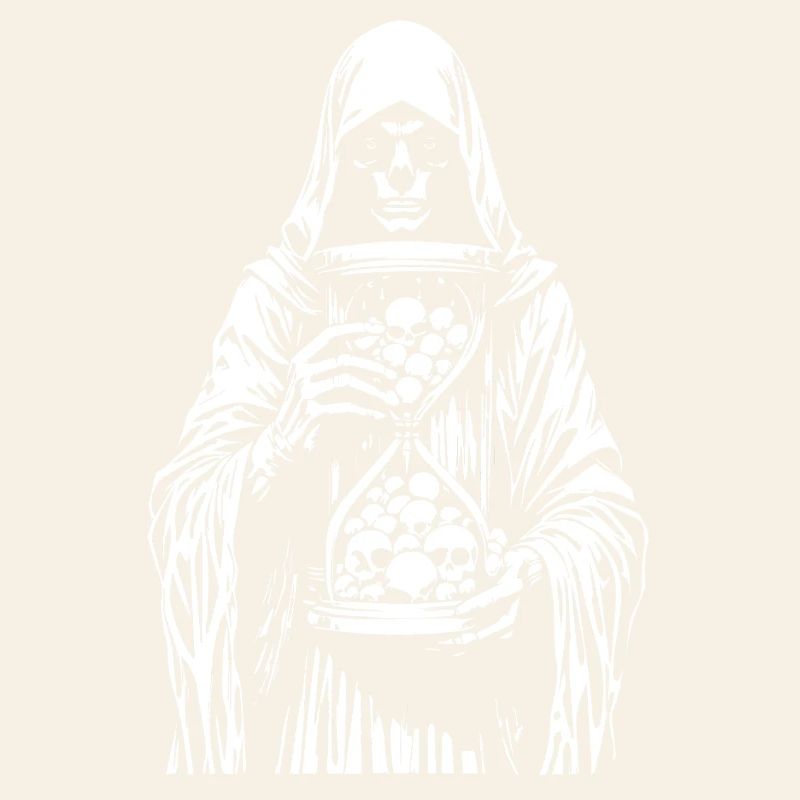 Sensenmann mit Schädeln