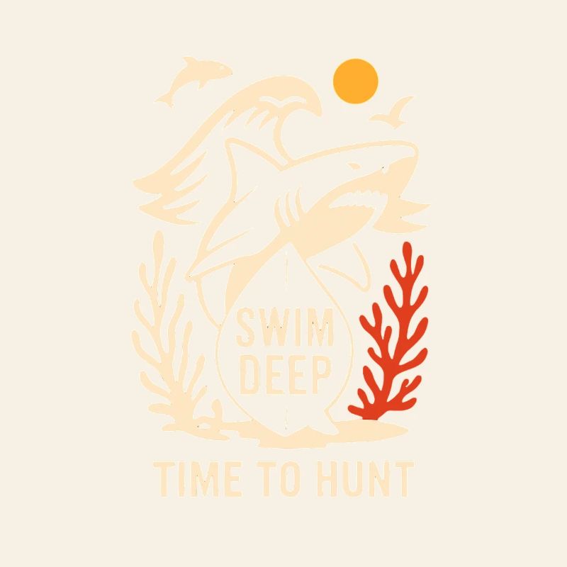 Deep Hunting Underwater Shark Scene