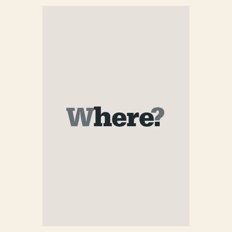 Où ? – Affiche minimaliste moderne