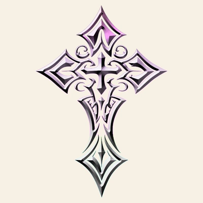 Iridescent Gothic Cross