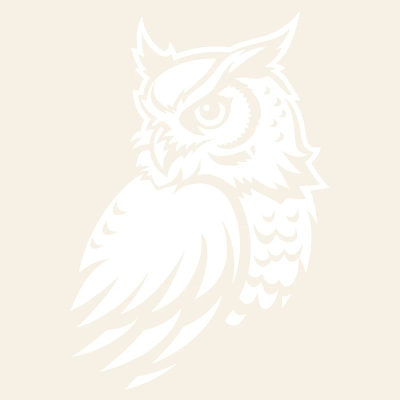 Wachsame Eule – Tattoo Silhouette