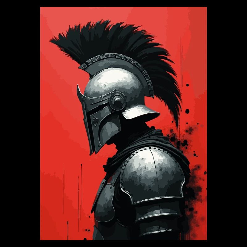 Spartanischer Krieger Rot