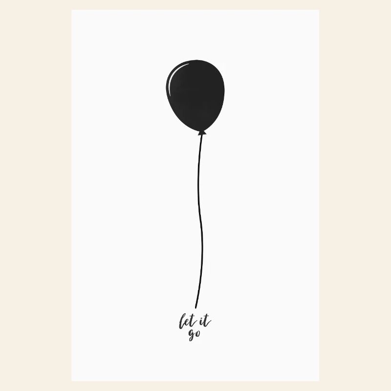 Affiche minimaliste de ballons