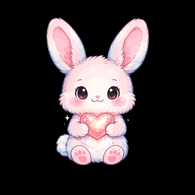 Delicate Rabbit with Heart Light