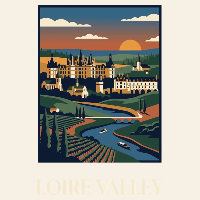 Loire Valley Sunset Château Panorama
