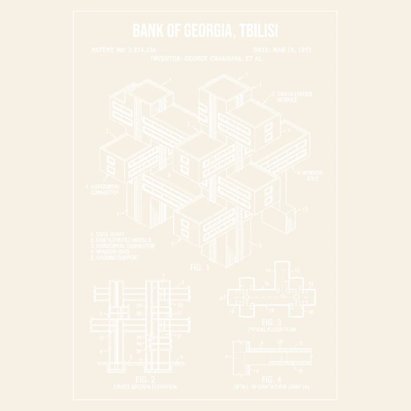 Conception du plan de la Banque de Géorgie à Tbilissi