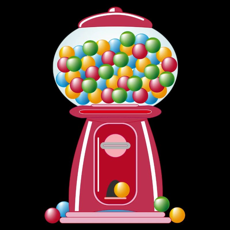 nostalgic red retro chewing gum vending machine