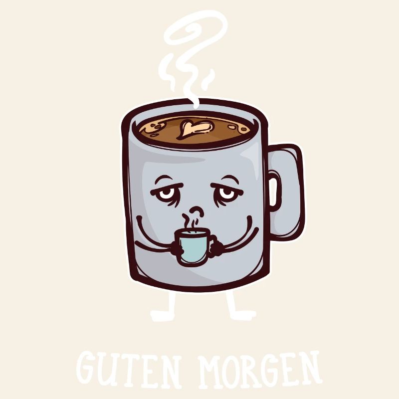 Frühstück Kaffee Koffein Statement Kaffeetrinker