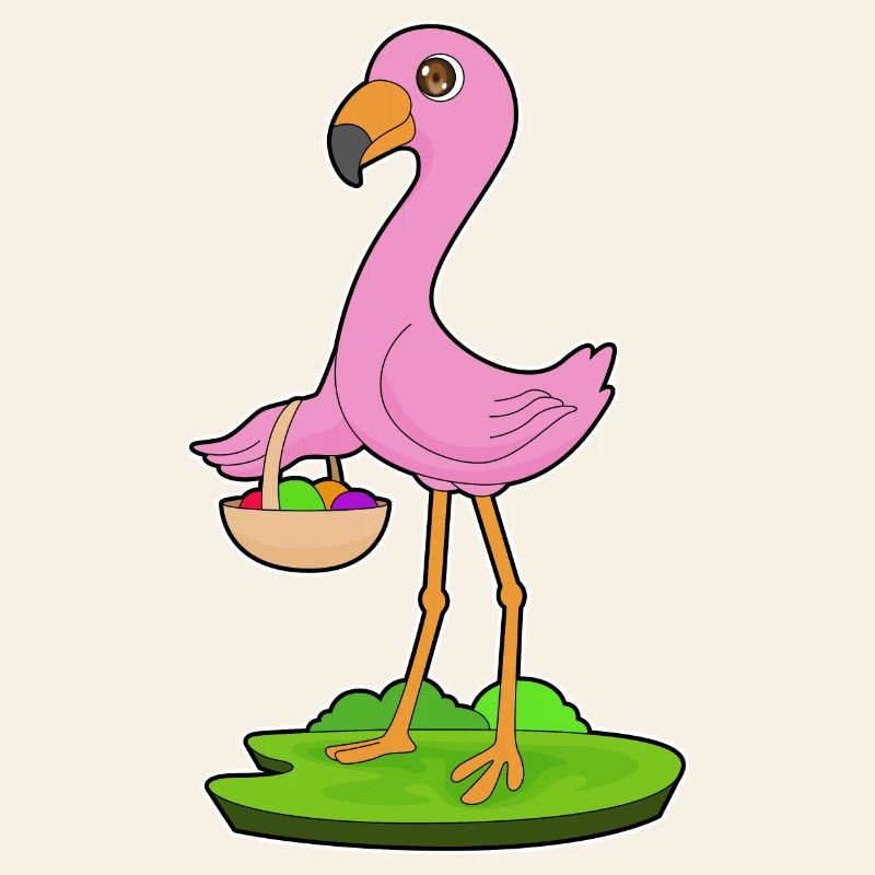 Flamingo Frucht Korb