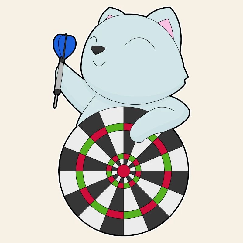 Cible de fléchettes pour chat