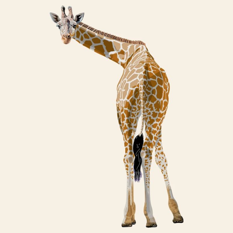 Giraffe greets from the savannah
