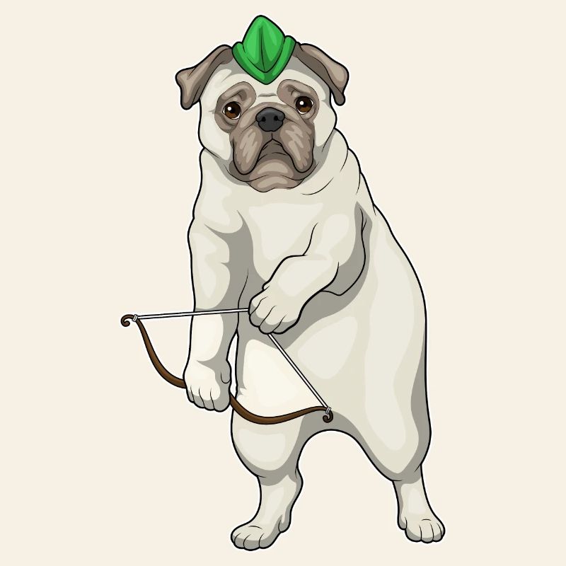 Mops Bogenschütze Bogen